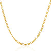 2.8mm 14k Yellow Gold Solid Figaro Chain